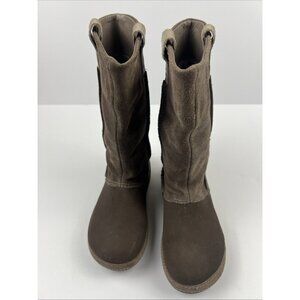 Crocs Berryessa Boots Women's Size 6 Brown Classic Outdoor Pull On Suede Winter